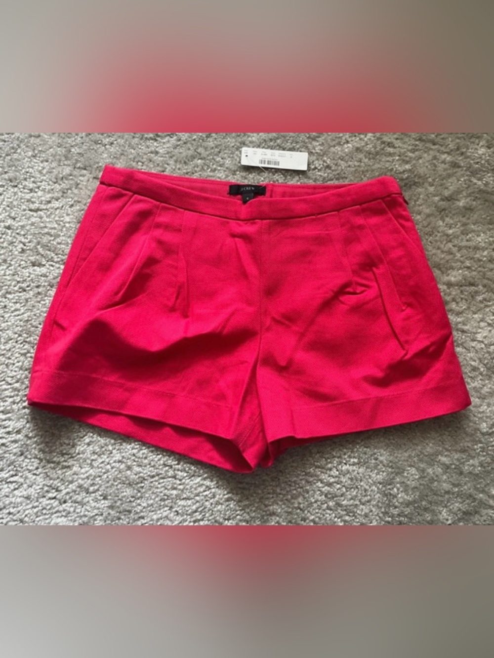 JCREW shorts cotton pique side zip nwt 6 pink